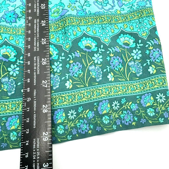 CUPCAKES AND CASHMERE Large Blue Floral Kimono Cardigan Swimwear Cover Up Boho - Picture 10 of 10